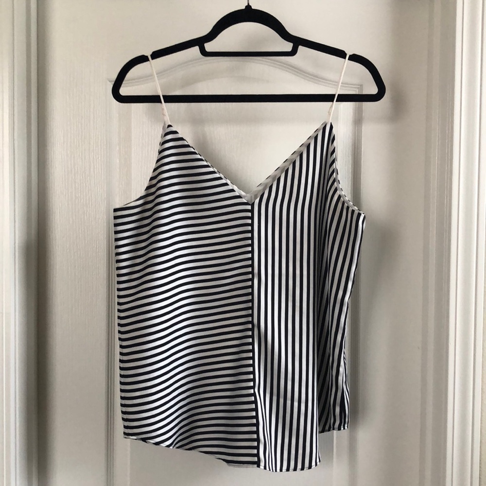 Express Black and White Striped Camisole
